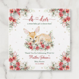 Schattigee kerst Oh Deer Baby shower Bedankjes Labels