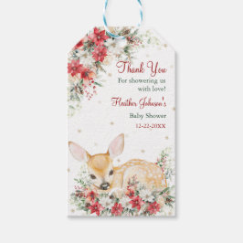 Schattigee kerst Oh Deer Baby shower Cadeaulabel