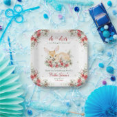 Schattigee kerst Oh Deer Baby shower Papieren Bordje (Feest)