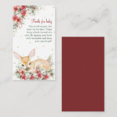 Schattigee Kerst Oh Herten Baby shower Boeken voor Informatiekaartje (Voorkant / Achterkant)