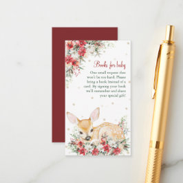 Schattigee Kerst Oh Herten Baby shower Boeken voor Informatiekaartje