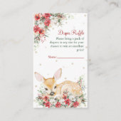 Schattigee Kerst Oh Herten Baby shower Luier Raffl Informatiekaartje (Voorkant)