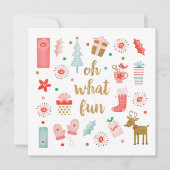 Schattigee Kerst Oh Wat Leuke Foto Platte Kaart (Voorkant)