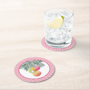 Schattigee Kerst Onderzetters Roze en Groen