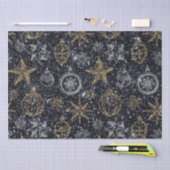 Schattigee Kerst Ornamenten Zwart Tissuepapier (Craft)