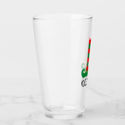 Schattigee Kerst partij elf voeten gepersonaliseer Glas (Rechts)