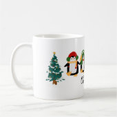 Schattigee kerst Penguin Igloo Waterverf Koffiemok (Links)