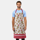 Schattigee kerst peperkoek bakken schort (Gedragen)