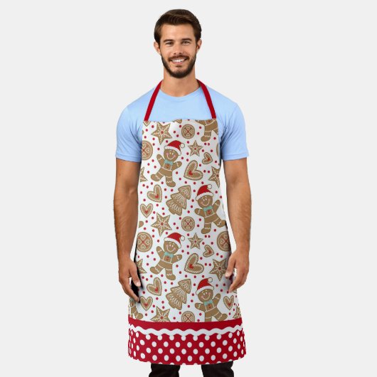 Schattigee kerst peperkoek bakken schort (Gedragen)