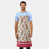 Schattigee kerst peperkoek bakken schort (Gedragen)