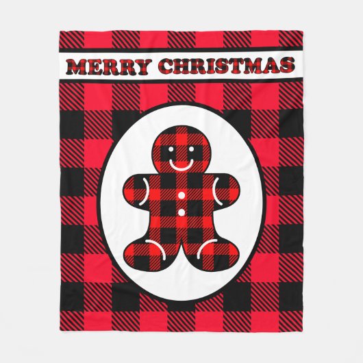 Schattigee kerst peperkoek houthakkerdeken fleece deken (Voorkant)