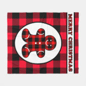 Schattigee kerst peperkoek houthakkerdeken fleece deken (Voorkant (Horizontaal))