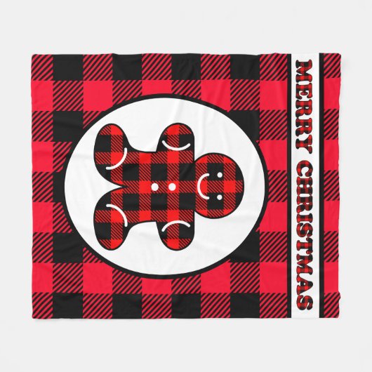 Schattigee kerst peperkoek houthakkerdeken fleece deken (Voorkant (Horizontaal))