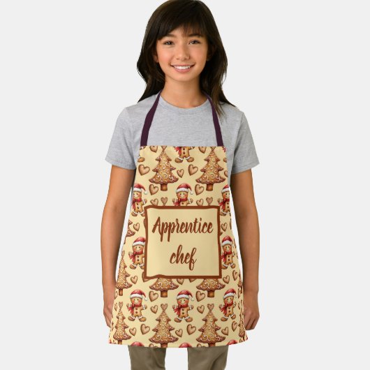 Schattigee kerst peperkoek schort voor kind (Insitu)