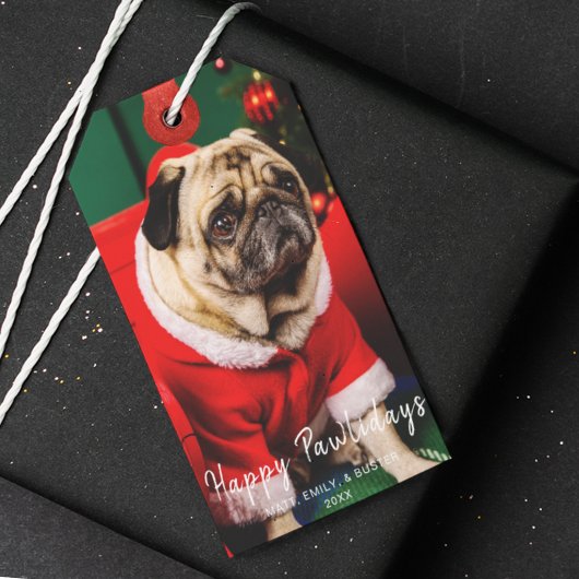 Schattigee Kerst Peppy Dog Pet Photo Lover Rood Gr Cadeaulabel