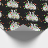 Schattigee Kerst Pinguïn vakantie juichen twinkle  Cadeaupapier (Hoek)