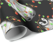 Schattigee Kerst Pinguïn vakantie juichen twinkle  Cadeaupapier (Rol Hoek)