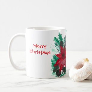 Schattigee kerst Poinsettia Pup Coffee Tea Cup Koffiemok