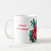 Schattigee kerst Poinsettia Pup Coffee Tea Cup Koffiemok (Links)