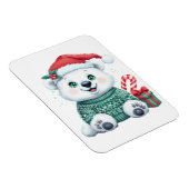 Schattigee kerst Polar Beer in feestelijke trui Magneet (Rechterzijde)