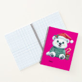 Schattigee kerst Polar Beer in feestelijke trui Notitieboek (Binnen)