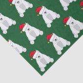 Schattigee Kerst Polar Beer Santa Kinder Groen Tissuepapier (Detail)