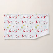 Schattigee kerst Polar Beren en sneeuwvlokken Bad Handdoek (Handdoek)