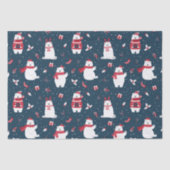Schattigee kerst Polar Beren Winter Feestdagen Tissuepapier (Voorkant)