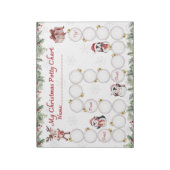 Schattigee Kerst Potty Training Chart Notitieblok (Linkerzijde)