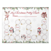 Schattigee Kerst Potty Training Chart Notitieblok (Voorkant)