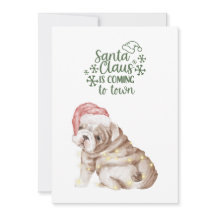 Schattigee Kerst Puppy Dog Christmas Waterverf