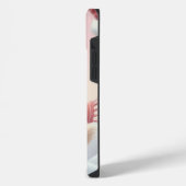 Schattigee kerst puppy in santa hoed iPhone hoesje (Linkerkant)