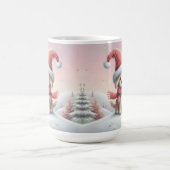 Schattigee kerst puppy in santa hoed koffiemok (Center)