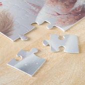 Schattigee kerst puppy in santa hoed legpuzzel (Zijkant)