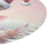 Schattigee kerst puppy in santa hoed snijplank (Hoek)