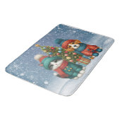 Schattigee kerst puppy & kitten badmat (Gekanteld)