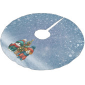 Schattigee kerst puppy & kitten kerstboom rok (Gekanteld)