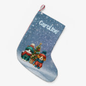 Schattigee kerst puppy & kitten kleine kerstsok (Voorkant (Hangend))
