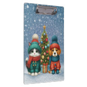 Schattigee kerst puppy & kitten klembord (Rechts)