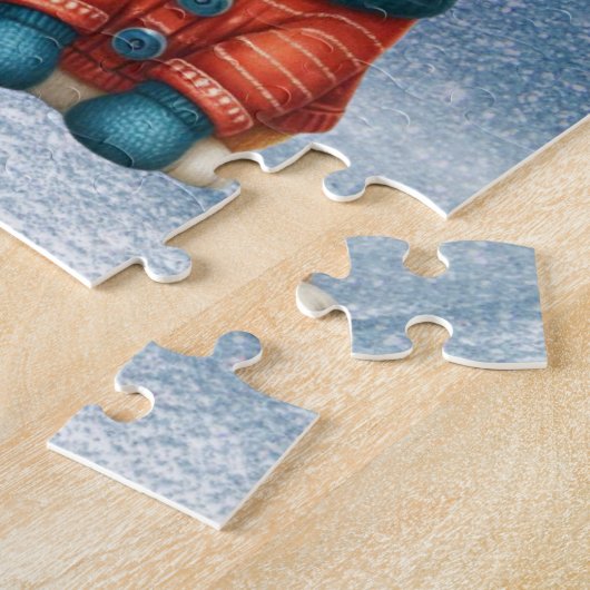 Schattigee kerst puppy & kitten legpuzzel (Zijkant)