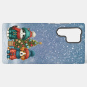 Schattigee kerst puppy & kitten samsung galaxy hoesje (Achterkant horizontaal)