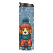 Schattigee kerst puppy & kitten thermosbeker (Geroteerd rechts)