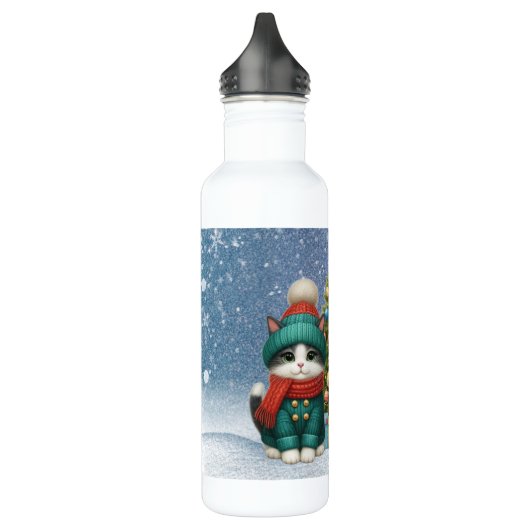 Schattigee kerst puppy & kitten waterfles (Links)