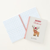 Schattigee kerst rendier familienaam notitieboek (Binnen)