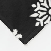 Schattigee kerst rendier genaamd wit script zwart fleece deken (Hoek)