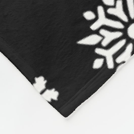 Schattigee kerst rendier genaamd wit script zwart fleece deken (Hoek)