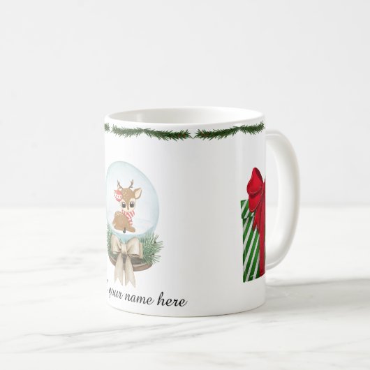 Schattigee kerst rendier Mok -  (Voorkant rechts)