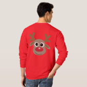 Schattigee kerst rendier nieuwigheid lelijk rood t-shirt (Achterkant volledig)
