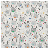 Schattigee kerst rendieren hoofden op wit stof (Swatch)