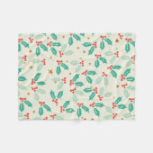 Schattigee kerst rode en groene maretak fleece deken (Voorkant (Horizontaal))